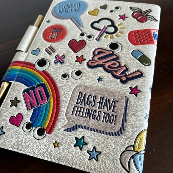 Anya Hindmarch All Over Stickers A5 Journal Plain Notebook Giftable Brand New - Picture 2 of 8